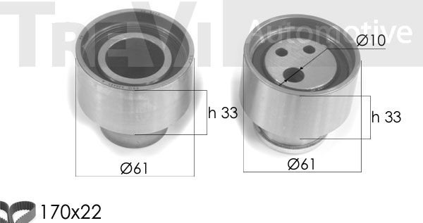 TREVI AUTOMOTIVE Hammasrihma komplekt KD1129